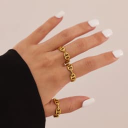 INS Style Personalized Ring Women's Stainless Steel Fashion Versatile Design Sense Hollow Geometric Titanium Steel Ring