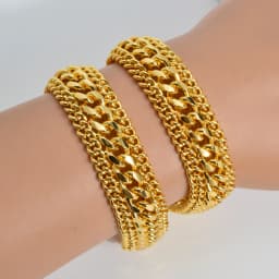 1.5cm Wide Chain Bracelet For Men Women 2024 New Trendy Cuban Chain Men Bracelet Classic Copper Link Chain 7in 8in Bracelet Gift