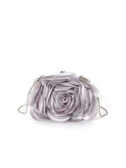Fashion Pink Flower Petal Banquet Floral Dress Purse Evening Day Clutch Bag Women Luxury Prom Party Wedding Day Bag