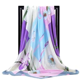 90cm Square Shawls Women Hijab Scarf For Hair Fashion Print Kerchief Neck Scarves Female Silk Satin Bag Scarfs For Ladies Banada