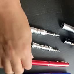 20cm Portable Pocket Telescopic Mini Fishing Pole Pen Shape Folded Fishing Rod with Reel Wheel Portable Mini Fishing Rod