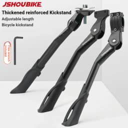 JSHOUBIKE Bicycle Kickstand, Thickened Durable Aluminum Alloy, Adjustable Length Bike Support Stand, For Bicycle and E-Bike