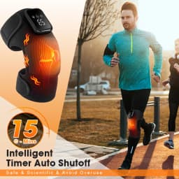 Smart Vibration Massage Knee Pad Heating Wrap Belt Larger Thermal Area Joint Muscle Relaxation Brace Hot Compress Knee Massager