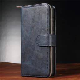 Luxury Leather Zipper Wallet Card Slot Phone Case for iPhone 18 Pro Max 17E 17 Air 16E 16 15 Plus 14 13 12 11 Flip Stand Cover