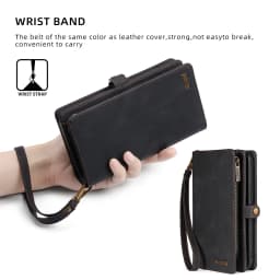 Luxury Leather Zipper Wallet Card Slot Phone Case for iPhone 17 Pro Max Air 16 E 15 14 13 12 11 X XS Max Flip Purse Stand Cover