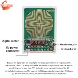 7.83HZ Schumann Wave Generator 0.01Hz~100000Hz Adjustable Frequency Sine Wave Generators 3.5MM Audio Resonator DC 5V Micro USB