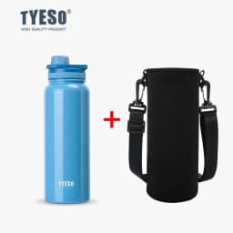 Tyeso Stainless Steel Thermos Mug Outdoor Sports Keeps Cold and Heat High Capacity Thermo Bottle Travel Vacuum Flask Thermal Cup