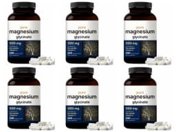 Pure Magnesium Glycinate 500mg Capsules with Vitamin C Supports Relaxation Muscle Nerve Health Bone Support 240 Capsules
