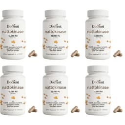 Docteat Nattokinase 12000 FU with CoQ10 Bromelain Turmeric Supports Healthy Blood Flow and Antioxidant Defense 60 Capsules