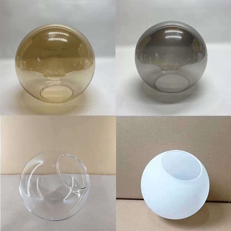 Clear White Grey Color Fading Replacement Glass Shade for Magic Bean Chandelier Pendant Light, Grey Blue Globe Lampshade Fitting