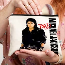 Super Star Michael Jackson Cosmetic Bag Double Print Makeup Bags Women Wedding Handbag Lady Travel Organizer Child Wallet