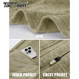 TACVASEN Full Zip Knitted Sweater Mens Stylish High Quality Soft Warm Fleece Jacket Spring Hiking Sports Casual Coat Male