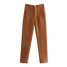 HXAO Ladies Pants Office Wear Black Pink White Pants for Women Fashion High waist Formal Pants Office outfits Pencil Trousers