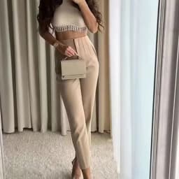 HXAO Ladies Pants Office Wear Black Pink White Pants for Women Fashion High waist Formal Pants Office outfits Pencil Trousers