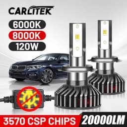 H7 H11 LED Headlight 20000LM H8 H9 CSP 120W HB3 HB4 9005 9006 H1 Canbus No Error 6000K 8000K For BMW E46 E60 E90 F10 F20 F30 E36