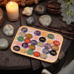 Natural Palm Stone Engraved Numbers Carved Healing Crystals Thumb Worry Stones Polished Agate Gemstone Home Decor Ornament