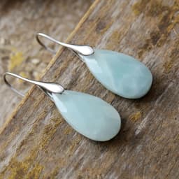 Classic Natural Stones Waterdrop Woman Hook Drop Earrings Ethnic Semiprecious Stone Designer Crystal Jewelry Gifts