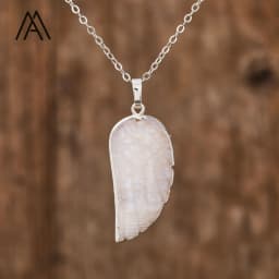 Luxury Flash Labradorite Angel Wing Pendant Necklaces Women Fashion Rainbow Fluorite Choker Necklace Jewelry Gifts Wholesales