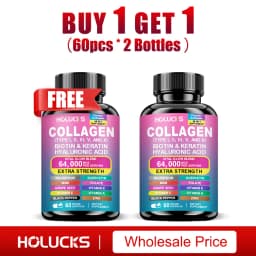 Collagen Complex Supplement with Biotin & Hyaluronic Acid, Hair Skin & Nails Support,Beauty Nutrition Formula for Skin Hydration