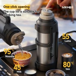 Nrmei Large Capacity Stainless Steel Water Bottle Insulated Vacuum Flask for Outdoor Camping And Adventure Water Preservation