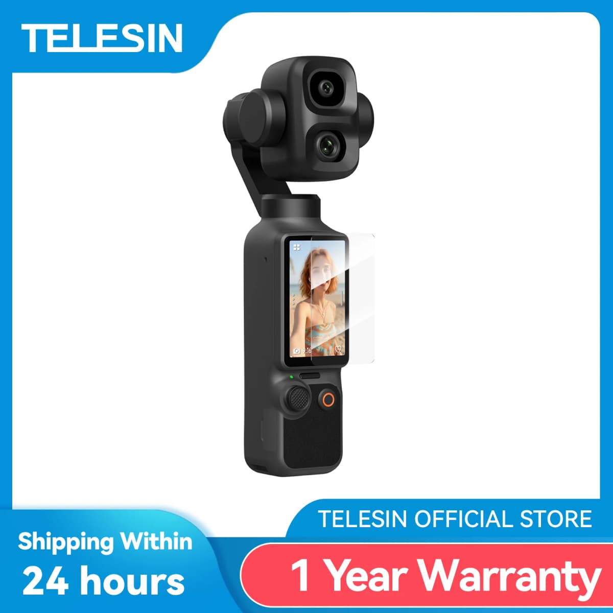 TELESIN AR HD Tempered Film Screen Protector For DJI OSMO Pocket 4P Lens Protective Glass Dustproof for Pocket 4P Accessories