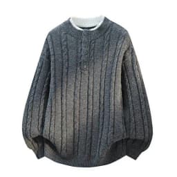 Legible Autumn and Winter Casual Sweaters Men Round Neck Collar Knitted Pullovers Male Loose Sweater Man