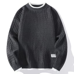 Legible Autumn and Winter Casual Sweaters Men Round Neck Collar Knitted Pullovers Male Loose Sweater Man