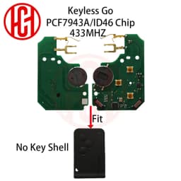 Remote Keyless Go Car Key PCB 3 Buttons 433Mhz ID46 PCF7943 Chip For Renault Megane 2 3 Scenic Grand Clio 2003-2008