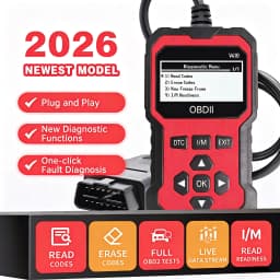 Obd2 Scanner Code Reader Car Diagnostic Tool Engine Fault Code Reader, Used to Clear Cel, with Real-Time Data/Freeze Frame/I/M Readiness, Suitable for All Obdii Protocol Cars