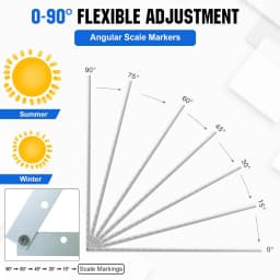 ECO-WORTHY Upgraded 45in Solar Panel Mount Brackets, with Foldable Tilt Legs, Suitable for 2pcs 100W/1pcs 200W 300W 400W
