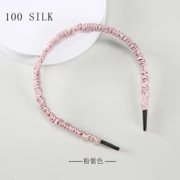 Birdtree, 16MM 100%Pure Real Silk Hair Hoop Band Headbands, For Women Girl Elastic Luxury Hair Accessories, New 2026 A36635QC