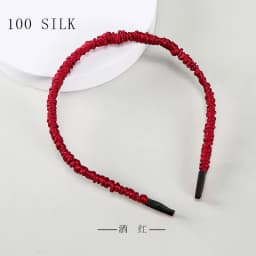 Birdtree, 16MM 100%Pure Real Silk Hair Hoop Band Headbands, For Women Girl Elastic Luxury Hair Accessories, New 2026 A36635QC