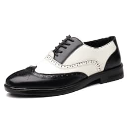 Luxury Men Brogue Shoes High Quality Lace-Up Dress Shoes for Men All Match Oxford Shoe Fashion Point Toe Men Party Wedding Shoes