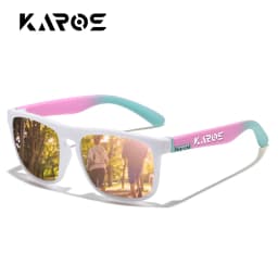 KAROS Classic Men Square Polarized Fishing Sunglasses Outdoor Sports Driving Cycling Running Goggles Vintage Large Frame UV400