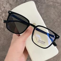 2026 Ultra Light Square Frame Photochromic Anti Radiation Glasses Replaceable Lens for Women Men Sunglasses Eyeglasses Frames
