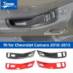 JIDIXIAN Car Window Lift Button Panel Decoration Cover for Chevrolet Camaro 2010 2011 2012 2013 2014 2015 Interior Accessories