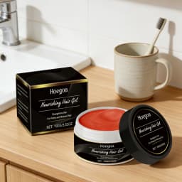 Hoegoa Nourishing Hair Gel for Men Women Edge Control Damage Repair Anti Frizz Long Lasting Style Smooth Glossy Hair Styling Gel
