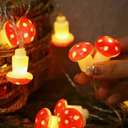 20LEDs Mushroom LED Fairy Lights USB/Battery Powered String Lights Decorative Lamp for Home Bedroom Party Wedding Indoor Decor