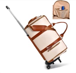 Women Rolling Garment Bags for Travel Handbag with Wheels Women Carry On Garment Duffel Bag Suit Travel Rolling Trave Duffle Bag