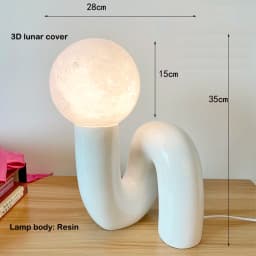 American-Style Nordic Resin Glass Atmosphere Bedroom Bedside Lamp Decoration Piece Art Tabletop Children's Room Desk Lamp G9