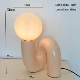American-Style Nordic Resin Glass Atmosphere Bedroom Bedside Lamp Decoration Piece Art Tabletop Children's Room Desk Lamp G9