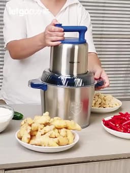 Professional 6L Commercial Meat Grinder, Industrial Grade Stainless Steel, 2-Speed Adjustable 1200W Motor, for Butcher Shop/Rest