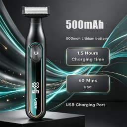 VGR Razor Professional Shaver Portable Body Hair Trimmer IPX6 Waterproof Beard Trimmer Rechargeable Shaver Electric Men V-360