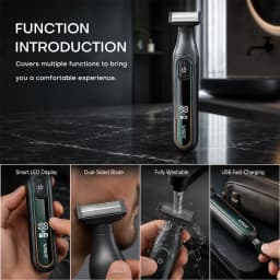 VGR Razor Professional Shaver Portable Body Hair Trimmer IPX6 Waterproof Beard Trimmer Rechargeable Shaver Electric Men V-360