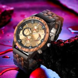 Wooden Watch for Men Fashion Men's Quartz Wristwatches Wood Watch Mens Wrist Watches Personalized Anniversary Gift for Husband