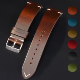 Wax Genuine Leather Watch Band, Quick Release 18mm/19mm/20mm/21mm/22mm/24m Watch Straps, for Samsung, Seiko, Oris, Citizen Watch