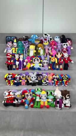 20cm Plush Pendant The Amazing Digital Circus Caine Plush Toys Jax Rabbit Anime Peripherals Plush Keychain Decor Ornaments Gift