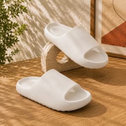 Men's and Women's Couple Style Spring and Summer Comfortable Eva Thick-Soled Casual Simple Slippers, Suitable for Indoor Bathroom and Home Use, Versatile for Both Indoor and Outdoor Wear