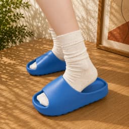 Men's and Women's Couple Style Spring and Summer Comfortable Eva Thick-Soled Casual Simple Slippers, Suitable for Indoor Bathroom and Home Use, Versatile for Both Indoor and Outdoor Wear