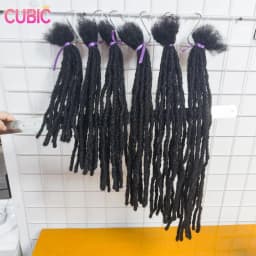 1B# Inter Locs 100% Boho Braids Human Hair Dreadlock Extensions Raw Brazilian Hair Full Handmade Real Loc Extensions 6-20 Inches